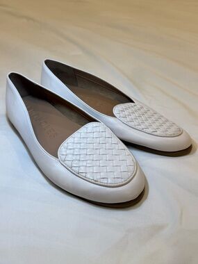 Aerosoles Brielle Woven Loafers | White | 9.5